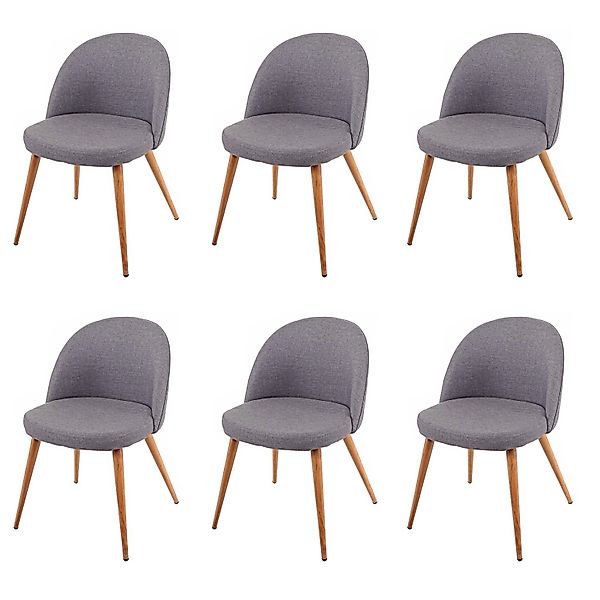 MCW Esszimmerstuhl D53 6er-Set Dunkelgrau günstig online kaufen