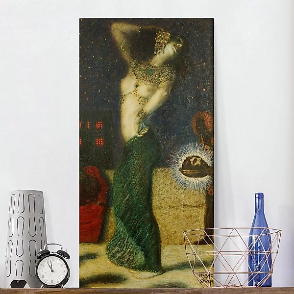 Leinwandbild Kunstdruck - Hochformat Franz von Stuck - Tanzende Salome günstig online kaufen