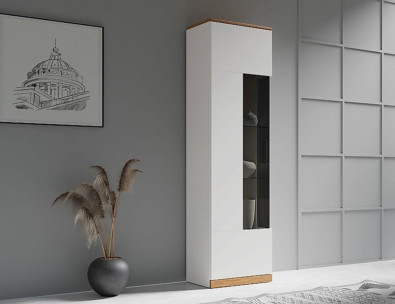 Home affaire Vitrine Ribe,180cm hoch,5 Fächer,2 Glasböden variabel einsetzb günstig online kaufen