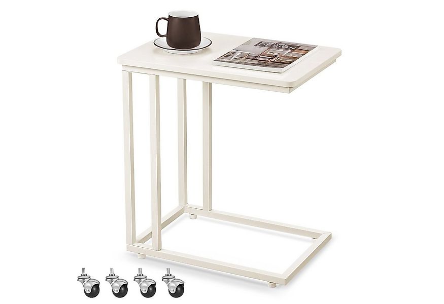 VASAGLE Beistelltisch (1-St), mit Rollen, C-Form, mobiler Kaffeetisch, 35 x günstig online kaufen