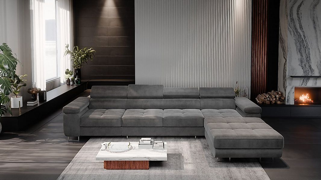 NEXT COLLECTION Ecksofa Alonzo Maxi, Verstellbare Kopfstützen, Bettzeugcont günstig online kaufen