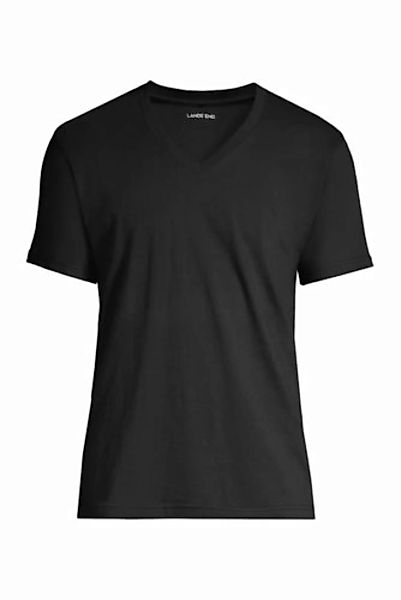 Unterhemd mit V-Ausschnitt (3er-Set), Herren, Größe: L Normal, Schwarz, Bau günstig online kaufen