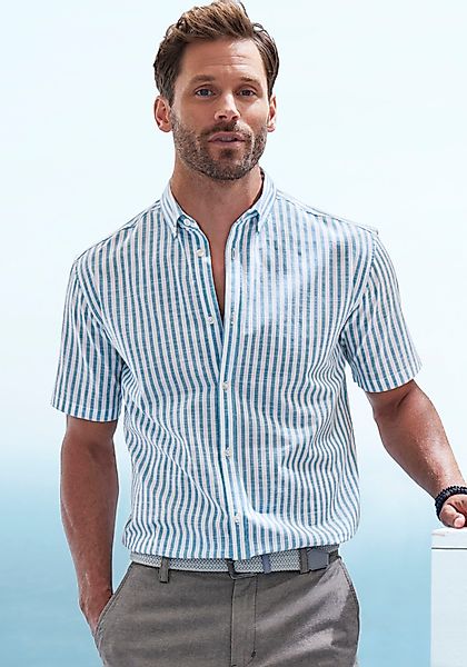 John Devin Kurzarmhemd "Regular Fit,", Streifenhemd mit Button-down-Kragen günstig online kaufen