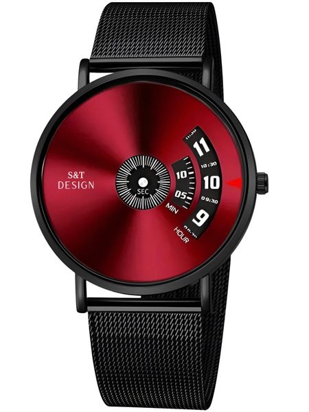 S&T Design Quarzuhr Herren Armbanduhr Mesh günstig online kaufen