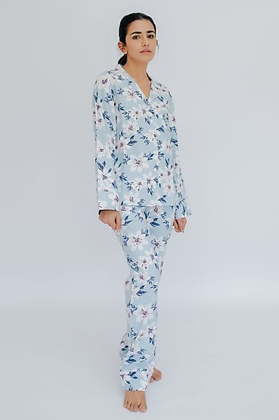 SNOOZE OFF Pyjama Schlafanzug in hellblau günstig online kaufen