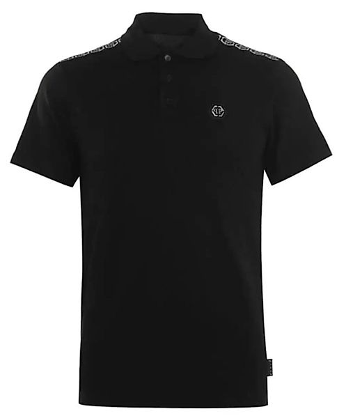 Philip Plein Poloshirt Polohemd mit Tape günstig online kaufen