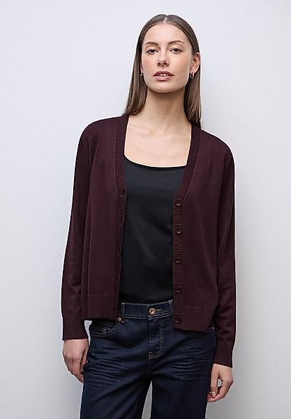 STREET ONE Strickjacke mit Rippstrickdetails günstig online kaufen