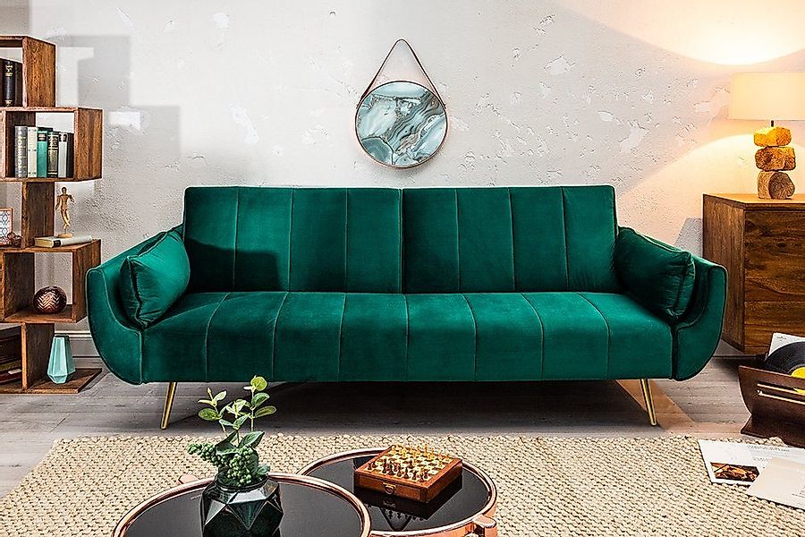 riess-ambiente Schlafsofa DIVANI 220cm smaragdgrün / günstig online kaufen