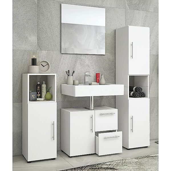 Badezimmer-Set Flandu weiß B/H/T: ca. 61x51x32 cm günstig online kaufen