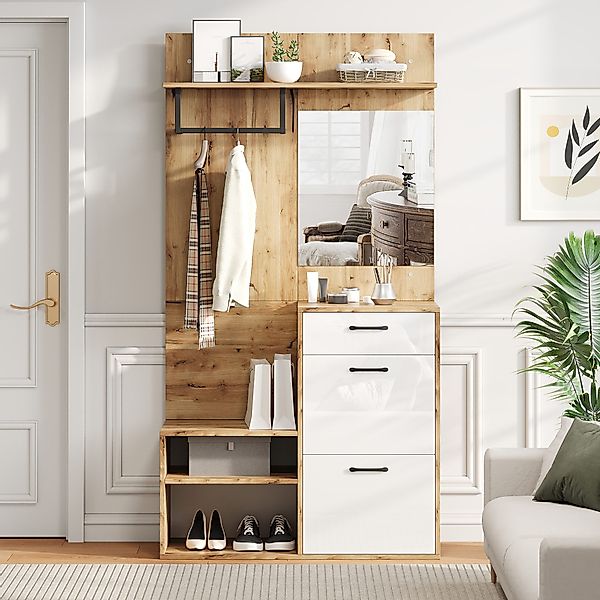KLAM HOME Garderoben-Set 100*38.5*190cm Garderoben-Set mit günstig online kaufen
