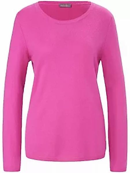 Rundhals-Pullover aus Schurwolle und Kaschmir include pink günstig online kaufen