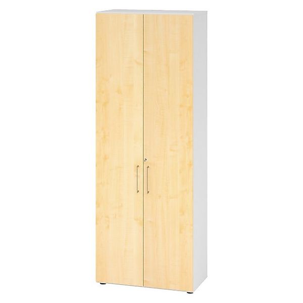bümö Aktenschrank smart Büroschrank - 6 Ordnerhöhen Dekor: Weiß/Ahorn günstig online kaufen