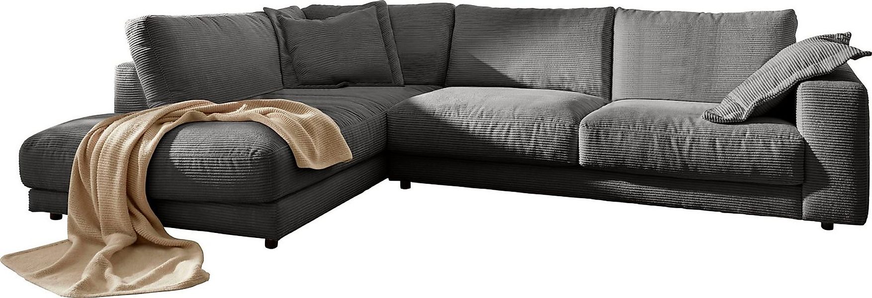 Home affaire Ecksofa Enisa XXL B/T/H: 325/224/85 cm L-Form, Kuschelig, gemü günstig online kaufen