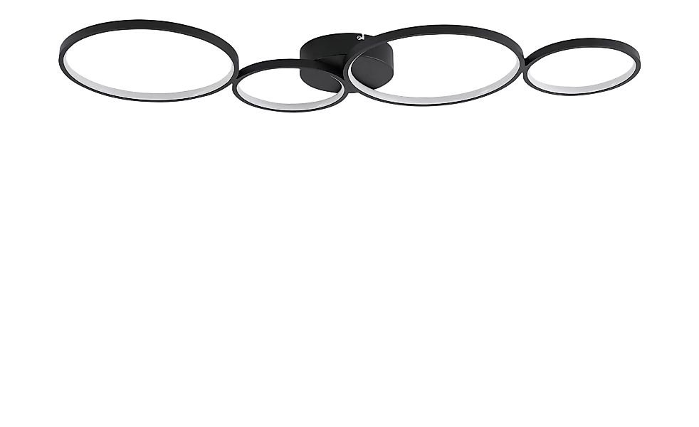Trio LED-Deckenleuchte, schwarz `Ringe´ - schwarz - 97 cm - 5,5 cm - 34,3 c günstig online kaufen
