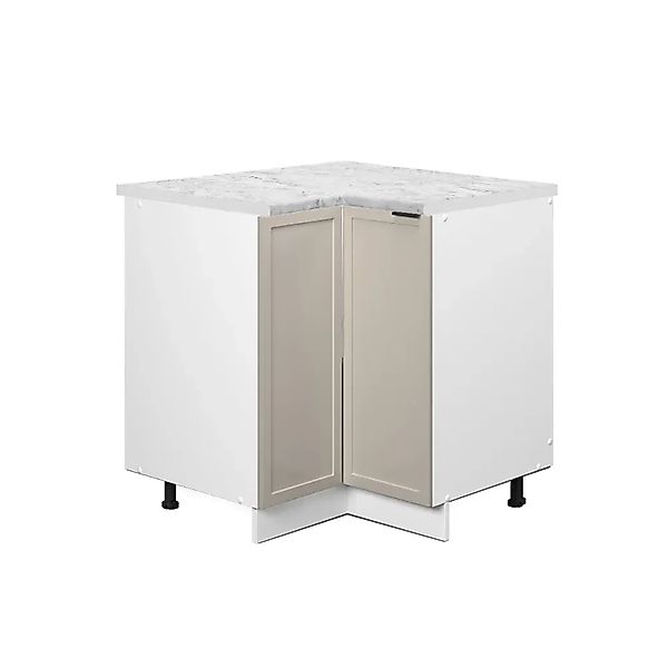 Vicco Eckunterschrank Fame-Line Küchen Eckschrank GrauBeige 81 cm AP Marmor günstig online kaufen