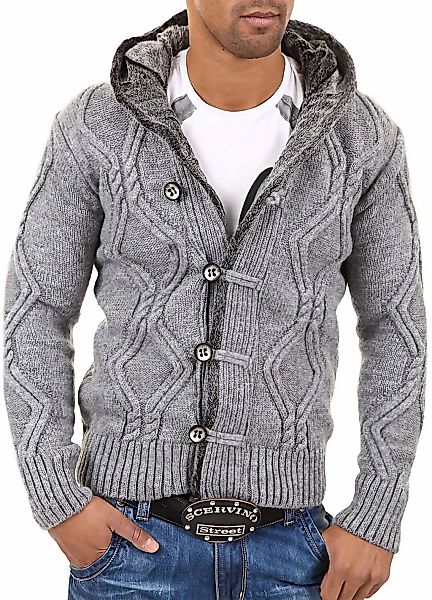 behype Strickjacke "CR-7013", mit kuscheliger Kapuze günstig online kaufen