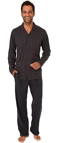 Normann Pyjama Herren Schlafanzug lang zum durchknöpfen - auch in Übergröße günstig online kaufen