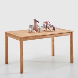 Holz Küchentisch aus Kernbuche massiv Vierfußgestell günstig online kaufen