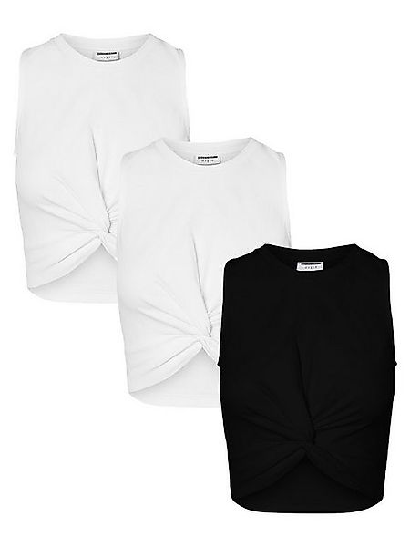 Noisy may Shirttop 3er Set Crop Top mit Knoten-Detail NMTWIGGI (3-tlg) 5276 günstig online kaufen