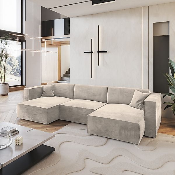 Masseno Ecksofa SARMO mit Schlaffunktion U-Form, günstig online kaufen