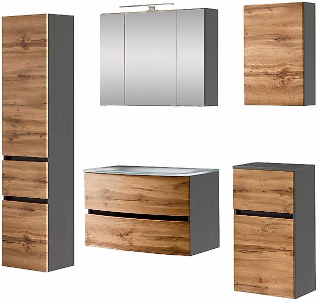 welltime Badezimmer-Set "Kaunas" Set, 5 Stk. tlg. günstig online kaufen