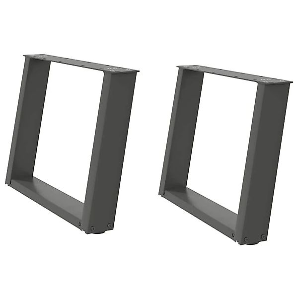 vidaXL Couchtischbeine U-Form 2 Stk Anthrazit 60x42-43 cm Stahl 4012770 günstig online kaufen
