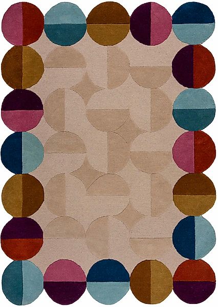 FLAIR RUGS Wollteppich »Mia Scallop 2«, rechteckig, 12 mm Höhe, in Jakobsmu günstig online kaufen