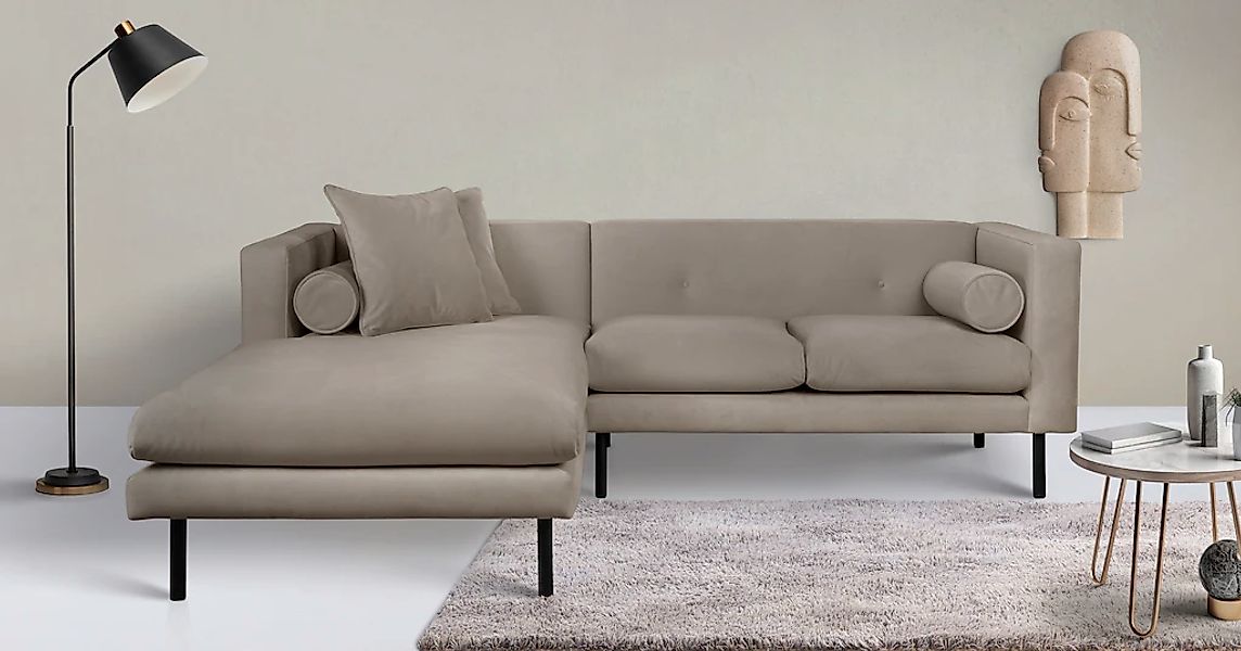 Home affaire Ecksofa "Lillibeth L-Form Designsofa, Maße B/T/H: 240/173/83 c günstig online kaufen