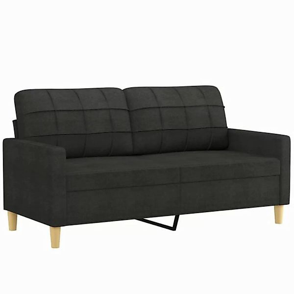 vidaXL Sofa 2-Sitzer Sofa Couch Möbel Schwarz 140 cm Stoff günstig online kaufen