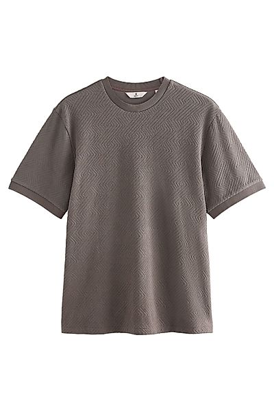 Next T-Shirt Elegantes strukturiertes Slim Fit günstig online kaufen