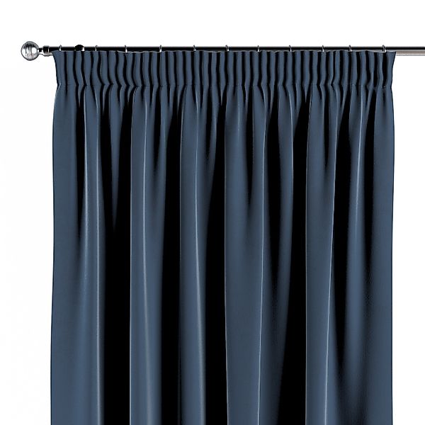 Vorhang mit Kräuselband, dunkelblau, Crema (180-40) günstig online kaufen