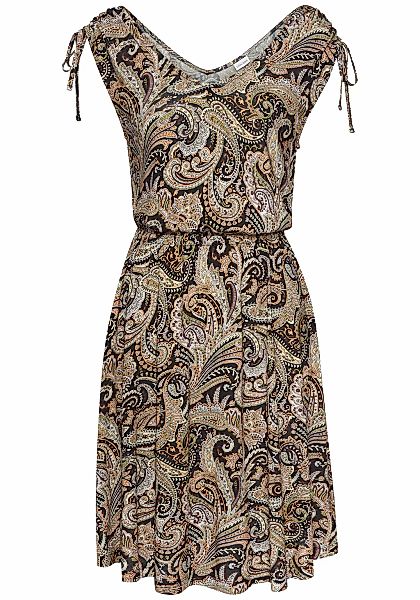 LASCANA Jerseykleid, mit Bändern an den Trägern, Alloverprint günstig online kaufen