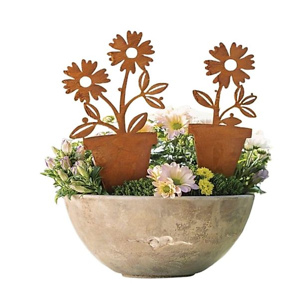 Home-trends24.de Gartenstecker Blumen Stecker Garten Metall günstig online kaufen