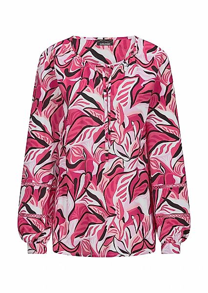 GOLDNER Kurzarmbluse "Viskose-Bluse mit Statement-Ärmeln" günstig online kaufen