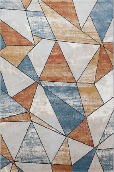 Carpetilla Designteppich Palmas Karo Kurzfloor terrakotta Gr. 80 x 300 günstig online kaufen