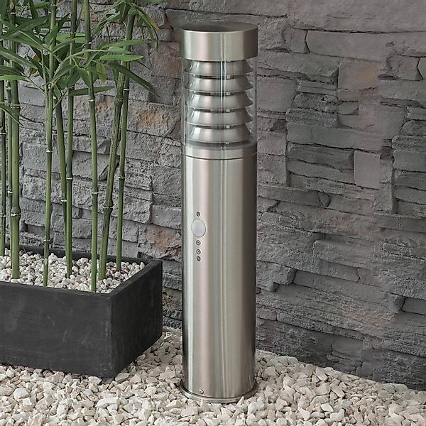 Sensor-Sockelleuchte Saturn, Edelstahl, Höhe 50 cm günstig online kaufen