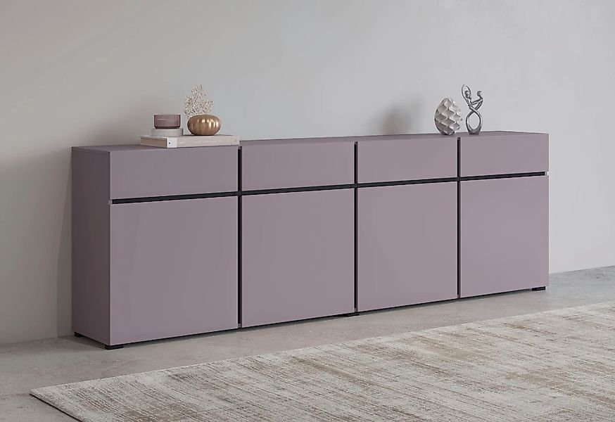 OTTO home Sideboard "Cross,Breite 225 cm, moderne grifflose Kommode,4 Türen günstig online kaufen
