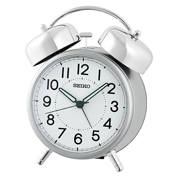 Seiko Quarzwecker Glockenwecker, Schlafzimmer, durchlaufende Sekunde, Beleu günstig online kaufen