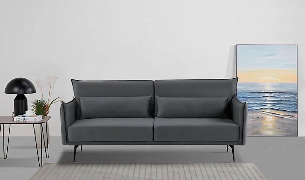 INOSIGN Schlafsofa TULARE, 204 cm, klappbarer 3-Sitzer mit verstellbarer Rü günstig online kaufen