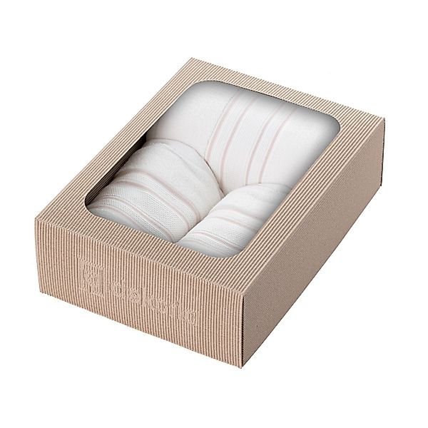 Handtuch-Set Gunnar 3 Stck. creamy white pink, 50 x 90 / 70 x 140 cm günstig online kaufen