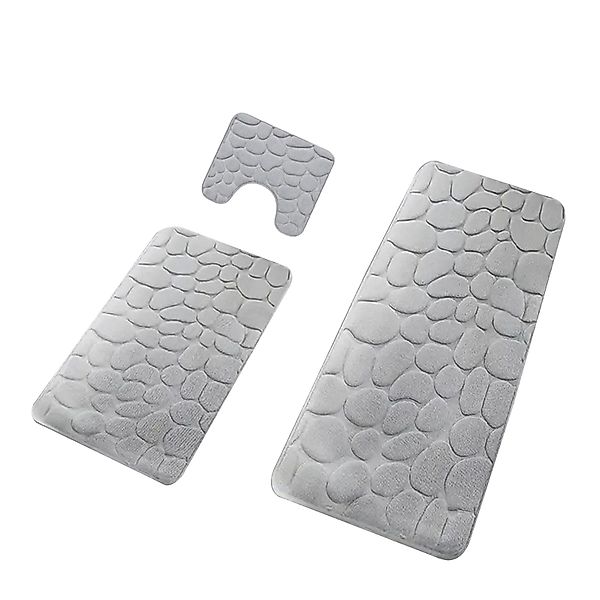 OKWISH Badematte 3er Badematten Set Badvorleger günstig online kaufen