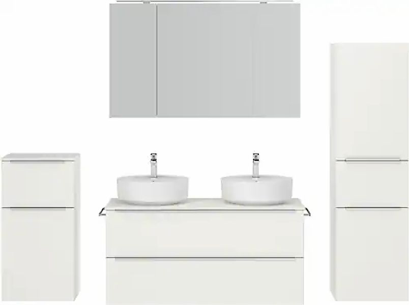 nobilia® Badmöbel-Set »Alvene« vormontiert, mit Soft-Close, 4 Stk. tlg. günstig online kaufen