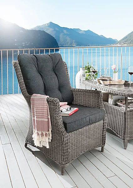 Destiny Gartensessel »CASA«, (1 St.), Aluminium, Polyrattan, inkl. Auflagen günstig online kaufen