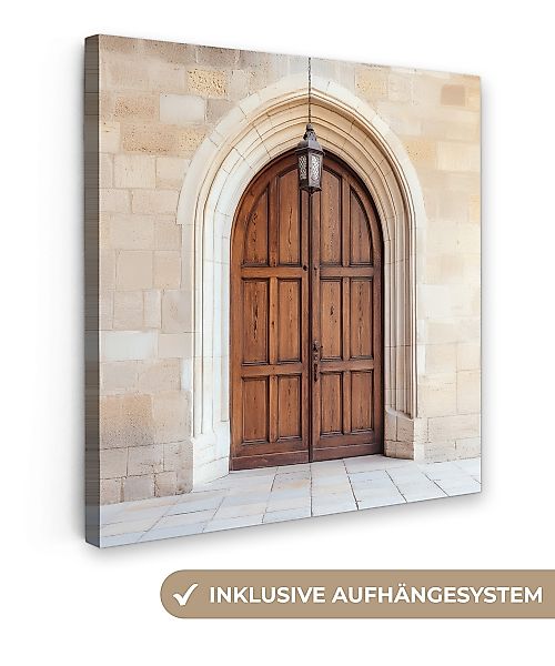 OneMillionCanvasses® Leinwandbild Holz - Tür - günstig online kaufen