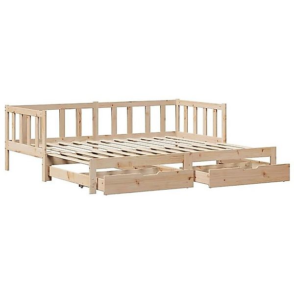 vidaXL Bett Tagesbett Ausziehbar mit Schubladen ohne Matratze 90x190 cm günstig online kaufen