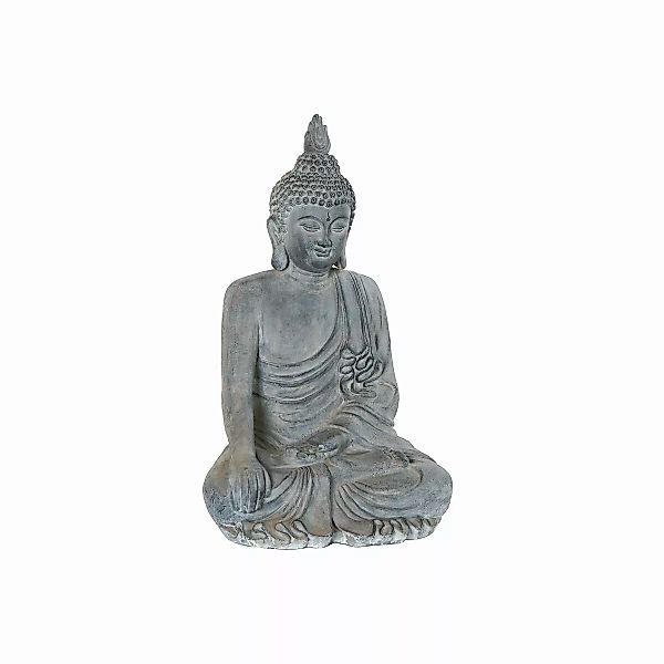 Deko-figur Dkd Home Decor Fiberglas Grau Buddha (62,5 X 51,7 X 106 Cm) günstig online kaufen