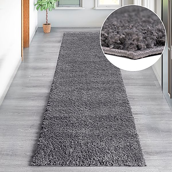 my home Läufer »Viva«, rechteckig, 45 mm Höhe, Läufer, Brücke, Uni-Farben, günstig online kaufen