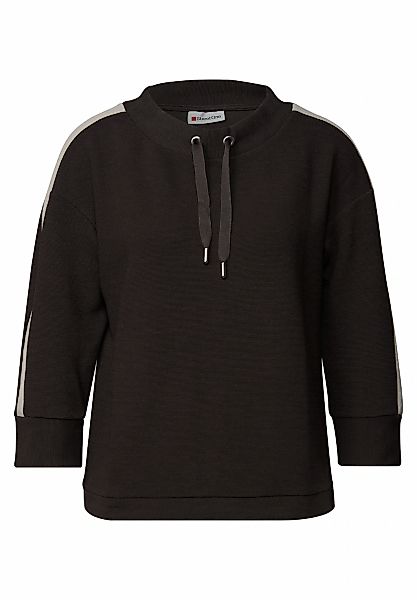 STREET ONE Kapuzensweatshirt Ottoman Shirt mit Tape günstig online kaufen