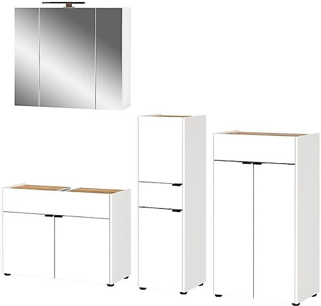 GERMANIA Badmöbel-Set »Ameca«, (4 St.), Badezimmer-Set: Waschbeckenuntersch günstig online kaufen
