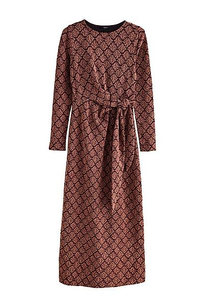 Next Midikleid Glitzerndes Midikleid mit Bindegürtel (1-tlg) günstig online kaufen